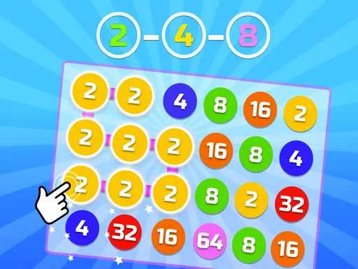 2-4-8 : link identical numbers