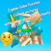 Jigsaw Cube Puzzles Collect Pictures of Funny Ocean Inhabitants